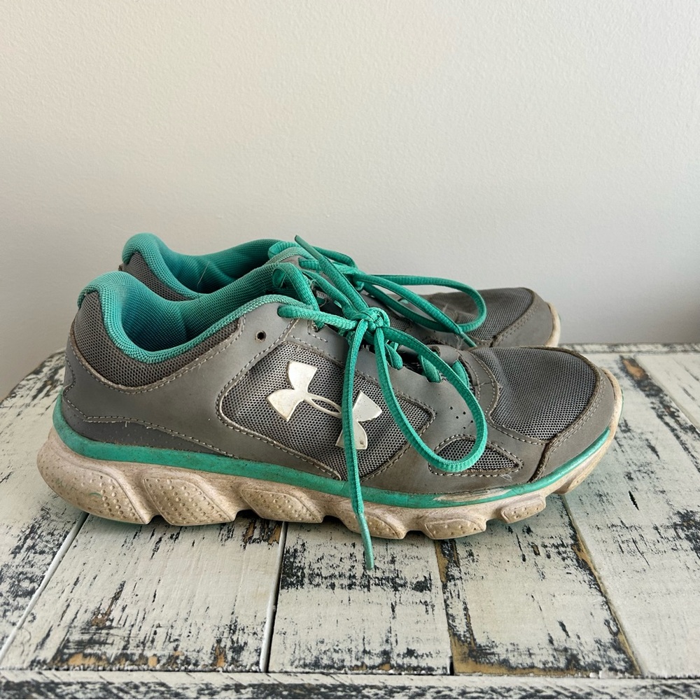 Under Armour Gray and Green Shoes